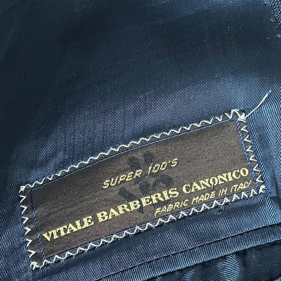 Vitale Barberis Canonico‎ Men’s Suit Jacket 42S Navy Made in Italy Wool - Picture 2 of 8